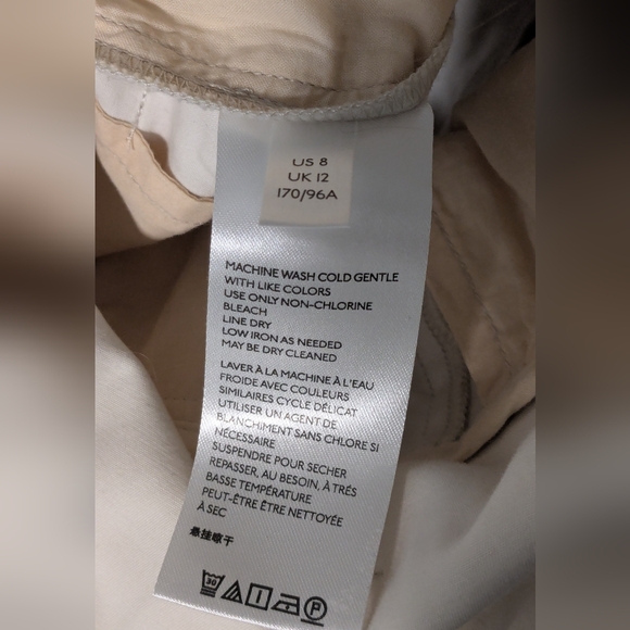 Anthropologie Beige Tie Waist Cap Sleeve Jumpsuit Women's Size 8 - Picture 9 of 12